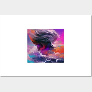 Aesthetic Vaporwave Storm Posters and Art